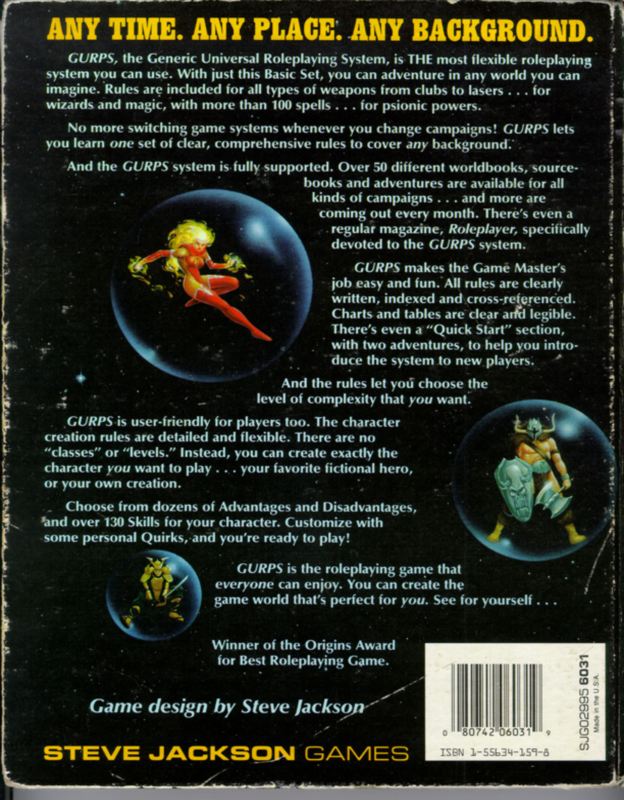 GURPS Basic Set, Third Edition (Back)