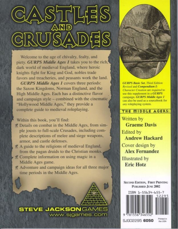 GURPS Middle Ages 1, Second Edition (Back)