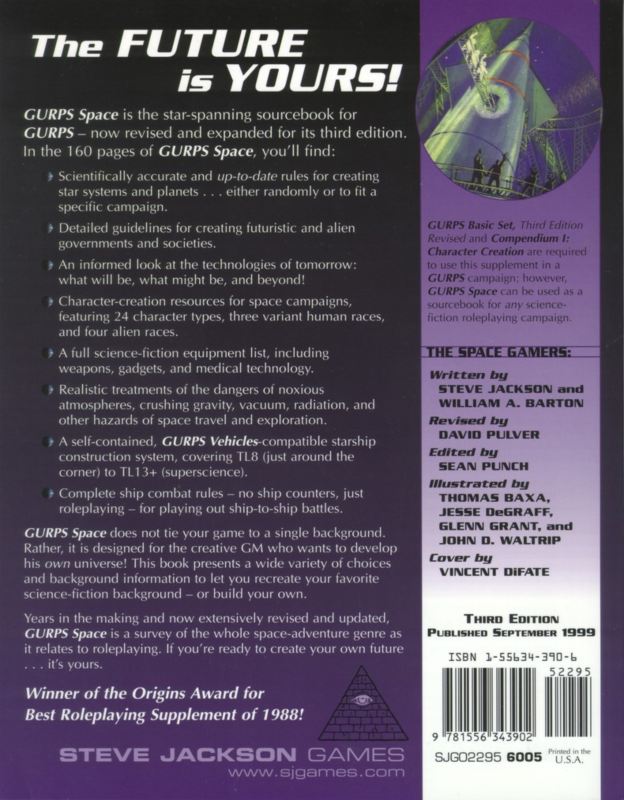 GURPS Space, Third Edition (Back)