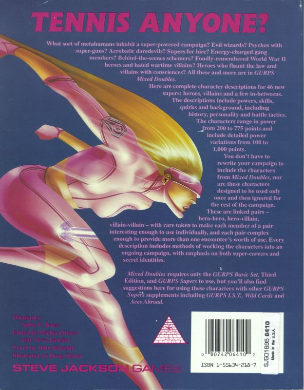 GURPS Supers: Mixed Doubles (Back)