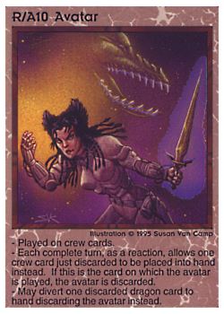 Need: 1    Want: 1    Have: 1    Will Trade: 0    In Storage: 0              R/A10 ‑ Avatar  Set: NE  Rarity: E1    Artist: Susan Van Camp    