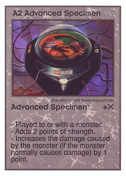 Need: 0    Want: 3    Have: 10    Will Trade: 0    In Storage: 1              A2 ‑ Advanced Specimen  Set: Per  Rarity: U1    Artist: Randy Asplund‑Faith    