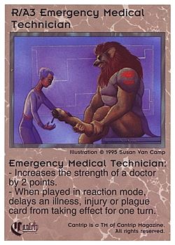 Need: 0 Want: 11 Have: 2 Will Trade: 0 In Storage: 0 R/A3 ‑ Emergency Medical Technician Set: Pro1 Rarity: Pro1 Artist: Susan Van Camp Need: 0 Want: 11 Have: 2 Will Trade: 0 In Storage: 0 R/A3 ‑ Emergency Medical Technician Set: Pro1 Rarity: Pro1 Artist: Susan Van Camp