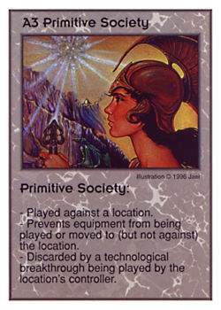 Need: 0    Want: 10    Have: 3    Will Trade: 0    In Storage: 0              A3 ‑ Primitive Society  Set: GI  Rarity: U1    Artist: jael    
