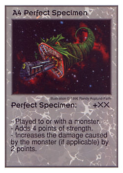 Need: 0    Want: 9    Have: 4    Will Trade: 0    In Storage: 0              A4 ‑ Perfect Specimen  Set: Per  Rarity: V1    Artist: Randy Asplund‑Faith    