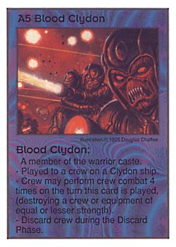 Need: 0 Want: 0 Have: 15 Will Trade: 7 In Storage: 6 A5 ‑ Blood Clydon Set: AT Rarity: R1 Artist: Douglas Chaffee Need: 0 Want: 0 Have: 15 Will Trade: 7 In Storage: 6 A5 ‑ Blood Clydon Set: AT Rarity: R1 Artist: Douglas Chaffee