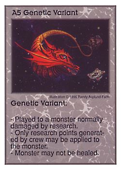 Need: 1    Want: 10    Have: 2    Will Trade: 0    In Storage: 0              A5 ‑ Genetic Variant  Set: Per  Rarity: V1    Artist: Randy Asplund‑Faith    