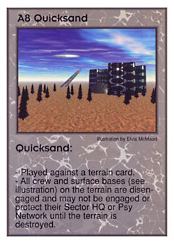 Need: 2    Want: 10    Have: 1    Will Trade: 0    In Storage: 0              A8 ‑ Quicksand  Set: Per  Rarity: V1    Artist: Elvis McMaad    