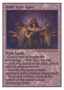 Need: 0    Want: 0    Have: 44 (+25)    Will Trade: 42    In Storage: 35              R/A8 ‑ Time Lore  Set: TG  Rarity: V1    Artist: Lubov    