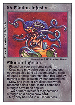 Need: 0 Want: 0 Have: -1 Will Trade: 0 In Storage: 0 A6 ‑ Filarian Infester Set: Pro8 Rarity: Pro8 Artist: Melissa A. Benson Need: 0 Want: 0 Have: -1 Will Trade: 0 In Storage: 0 A6 ‑ Filarian Infester Set: Pro8 Rarity: Pro8 Artist: Melissa A. Benson