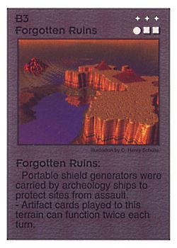 Need: 0    Want: 0    Have: 41    Will Trade: 33    In Storage: 28              B3 ‑ Forgotten Ruins  Set: Pir  Rarity: U1    Artist: C. Henry Schulte    
