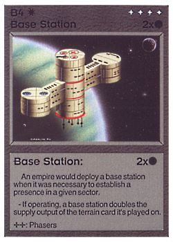 Need: 0    Want: 0    Have: 31 (+3)    Will Trade: 26    In Storage: 24              B4 ‑ Base Station  Set: BE  Rarity: C1    Artist: Gary A. Kalin    