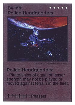 Need: 0    Want: 0    Have: 45    Will Trade: 37    In Storage: 24              B4 ‑ Police Headquarters  Set: Pir  Rarity: U1    Artist: Michael Carroll    
