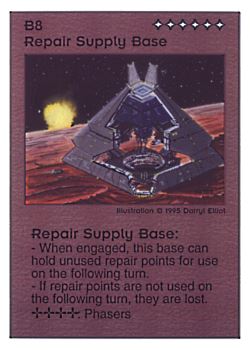 Need: 0    Want: 0    Have: 42    Will Trade: 38    In Storage: 28              B8 ‑ Repair Supply Base  Set: TG  Rarity: V1    Artist: Darryl Elliott    