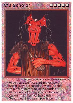 Need: 0    Want: 1    Have: 5    Will Trade: 0    In Storage: 2              C10 ‑ Scholar  Set: PE  Rarity: E1    Artist: Lawrence Allen Williams    