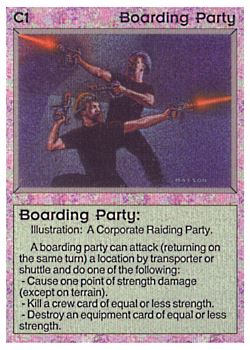 Need: 0    Want: 0    Have: 41 (+2)    Will Trade: 35    In Storage: 34              C1 ‑ Boarding Party  Set: BE  Rarity: C1    Artist: John D. Matson    