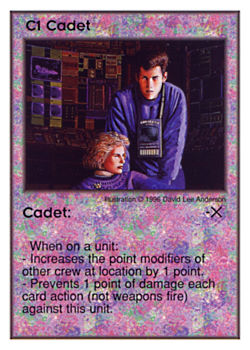 Need: 0    Want: 10    Have: 3    Will Trade: 0    In Storage: 0              C1 ‑ Cadet  Set: GI  Rarity: U1    Artist: David Lee Anderson    