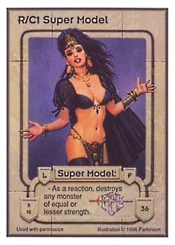 Need: 0    Want: 0    Have: 11    Will Trade: 3    In Storage: 0              R/C1 ‑ Super Model  Set: CC  Rarity: U    Artist: Parkinson    