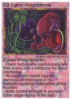 Need: 0    Want: 0    Have: 58 (+431)    Will Trade: 54    In Storage: 39              C2 ‑ Cyber‑Programmer  Set: NE  Rarity: C1    Artist: Ben Peck    
