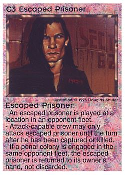 Need: 0    Want: 0    Have: 23 (+144)    Will Trade: 19    In Storage: 16              C3 ‑ Escaped Prisoner  Set: NE  Rarity: U1    Artist: Douglas Shuler    