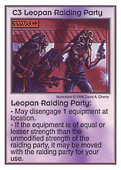 Need: 0    Want: 0    Have: 31    Will Trade: 23    In Storage: 22              C3 ‑ Leopan Raiding Party  Set: Pir  Rarity: U1    Artist: David A. Cherry    