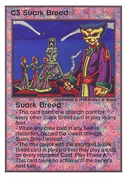 Need: 0    Want: 0    Have: 174    Will Trade: 166    In Storage: 50              C3 ‑ Suark Breed  Set: TG  Rarity: R2    Artist: Robert A. Kraus    