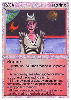 Need: 0    Want: 0    Have: 1 (+14)    Will Trade: 0    In Storage: 0              R/C4 ‑ Marine  Set: AL  Rarity: R1    Artist: Ryan Gable    