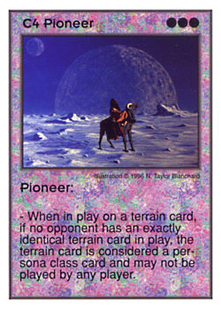 Need: 2    Want: 10    Have: 1    Will Trade: 0    In Storage: 0              C4 ‑ Pioneer  Set: Per  Rarity: V1    Artist: N. Taylor Blanchard    