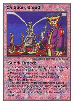 Need: 0    Want: 0    Have: 166    Will Trade: 158    In Storage: 50              C4 ‑ Suark Breed  Set: TG  Rarity: R2    Artist: Robert A. Kraus    