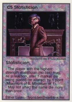 Need: 1    Want: 12    Have: 0    Will Trade: 0    In Storage: 0              C5 ‑ Statistician  Set: Pro5  Rarity: Pro5    Artist: N. Taylor Blanchard    