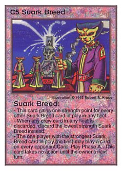 Need: 0    Want: 0    Have: 173    Will Trade: 165    In Storage: 50              C5 ‑ Suark Breed  Set: TG  Rarity: R2    Artist: Robert A. Kraus    