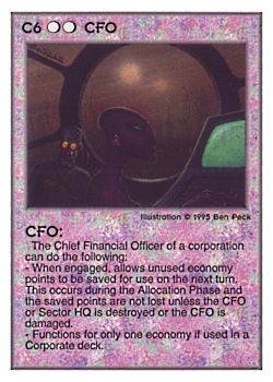 Need: 0    Want: 0    Have: 153 (+89)    Will Trade: 150    In Storage: 50              C6 ‑ CFO  Set: PoM  Rarity: R1    Artist: Ben Peck    
