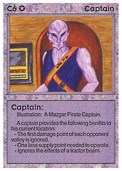 Need: 0    Want: 0    Have: 1 (+14)    Will Trade: 0    In Storage: 0              C6 ‑ Captain  Set: AL  Rarity: R1    Artist: Leslie Rigley    