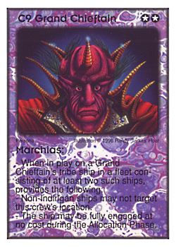 Need: 1    Want: 8    Have: 4    Will Trade: 0    In Storage: 0              C9 ‑ Grand Chieftain ‑ Marchias  Set: Per  Rarity: V1    Artist: Randy 'Tarkas' Hoar    