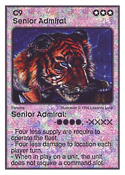 Need: 2    Want: 10    Have: 1    Will Trade: 0    In Storage: 0              C9 ‑ Senior Admiral  Set: Per  Rarity: V1    Artist: Lissanne Lake    