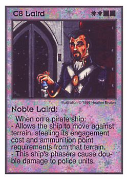 Need: 0    Want: 2    Have: 3    Will Trade: 0    In Storage: 0              C8 ‑ Laird ‑ Noble Laird  Set: Per  Rarity: V1    Artist: Heather Bruton    