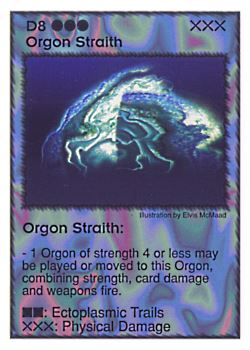 Need: 1    Want: 2    Have: 2    Will Trade: 0    In Storage: 0              D8 ‑ Orgon Straith  Set: GI  Rarity: V1    Artist: Elvis McMaad    