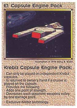 Need: 0 Want: 0 Have: 36 Will Trade: 28 In Storage: 30 E1 ‑ Capsule Engine Pack ‑ Krebiz Capsule Engine Pack Set: PE Rarity: U1 Artist: Gary A. Kalin Need: 0 Want: 0 Have: 36 Will Trade: 28 In Storage: 30 E1 ‑ Capsule Engine Pack ‑ Krebiz Capsule Engine Pack Set: PE Rarity: U1 Artist: Gary A. Kalin