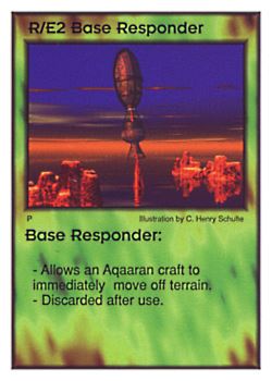 Need: 3    Want: 8    Have: 2    Will Trade: 0    In Storage: 0              R/E2 ‑ Base Responder  Set: GI  Rarity: V2    Artist: C. Henry Schulte    
