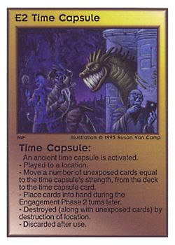 Need: 0    Want: 0    Have: 110    Will Trade: 102    In Storage: 50              E2 ‑ Time Capsule  Set: TG  Rarity: U1    Artist: Susan Van Camp    