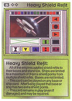 Need: 1    Want: 0    Have: 0 (+34)    Will Trade: 0    In Storage: 0              E3 ‑ Heavy Shield Refit  Set: AL  Rarity: U1    Artist: Gary A. Kalin    