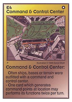 Need: 0 Want: 7 Have: 6 Will Trade: 0 In Storage: 0 E4 ‑ Command & Control Center Set: AT Rarity: R1 Artist: Darryl Elliott Need: 0 Want: 7 Have: 6 Will Trade: 0 In Storage: 0 E4 ‑ Command & Control Center Set: AT Rarity: R1 Artist: Darryl Elliott
