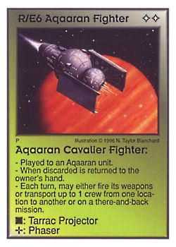 Need: 0    Want: 0    Have: 10    Will Trade: 4    In Storage: 1              R/E6 ‑ Aqaaran Fighter ‑ Aqaaran Cavalier Fighter  Set: Per  Rarity: U1    Artist: N. Taylor Blanchard    