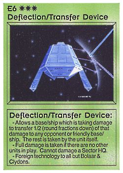 Need: 0 Want: 0 Have: 28 (+1) Will Trade: 23 In Storage: 21 E6 ‑ Deflection/Transfer Device (Bolaar) Set: BE Rarity: U1 Artist: Gary A. Kalin Need: 0 Want: 0 Have: 28 (+1) Will Trade: 23 In Storage: 21 E6 ‑ Deflection/Transfer Device (Bolaar) Set: BE Rarity: U1 Artist: Gary A. Kalin