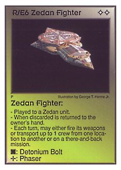 Need: 0    Want: 0    Have: 12    Will Trade: 6    In Storage: 1              R/E6 ‑ Zedan Fighter  Set: Per  Rarity: U1    Artist: George T. Henne Jr.    