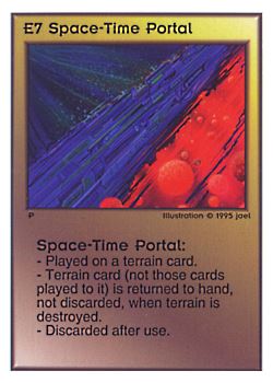 Need: 0    Want: 0    Have: 179    Will Trade: 173    In Storage: 50              E7 ‑ Space‑Time Portal  Set: TG  Rarity: R2    Artist: jael    