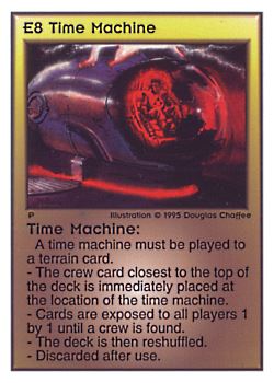 Need: 0    Want: 0    Have: 44    Will Trade: 40    In Storage: 30              E8 ‑ Time Machine  Set: TG  Rarity: V1    Artist: Douglas Chaffee    