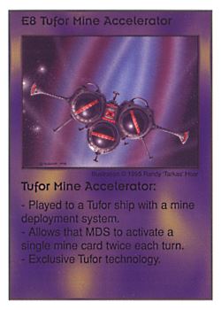 Need: 2 Want: 0 Have: 5 Will Trade: 0 In Storage: 0 E8 ‑ Tufor Mine Accelerator Set: AT Rarity: V1 Artist: Randy 'Tarkas' Hoar Need: 2 Want: 0 Have: 5 Will Trade: 0 In Storage: 0 E8 ‑ Tufor Mine Accelerator Set: AT Rarity: V1 Artist: Randy 'Tarkas' Hoar