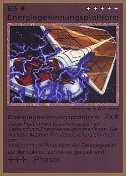 Need: 0    Want: 0    Have: 72 (+147)    Will Trade: 68    In Storage: 25              B3 ‑ Power Generation Platform (Energiegewinnungsplattform)  Set: GGB  Rarity: U1    Artist: Nivard    