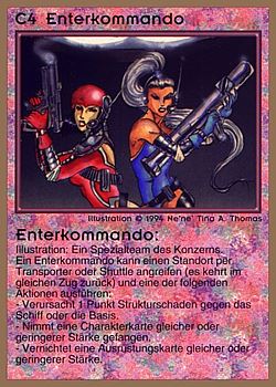 Need: 0    Want: 0    Have: 78 (+141)    Will Trade: 74    In Storage: 25              C4 ‑ Boarding Party (Enterkommando)  Set: GGB  Rarity: U1    Artist: Ne'Ne Tina A. Thomas    